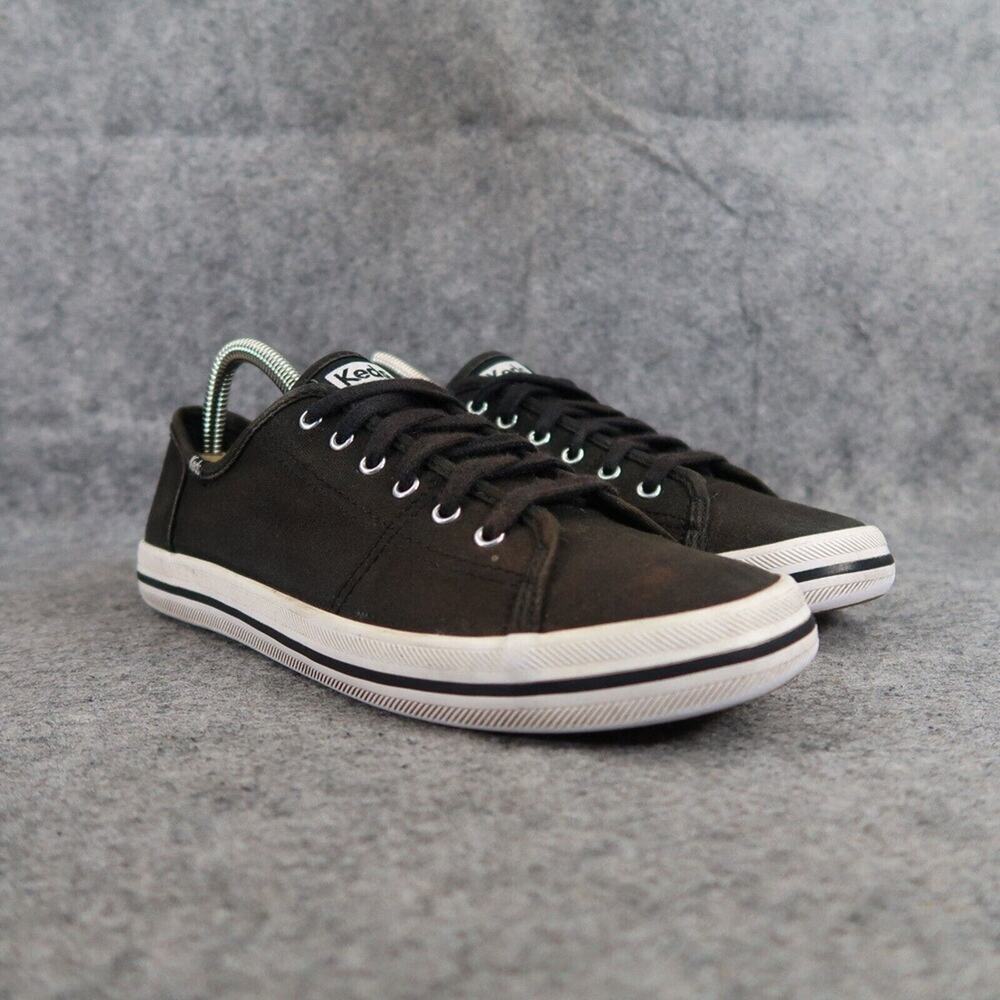 Keds Shoes Womens 8.5 Sneakers Casual Lifestyle Trainers Black Canvas Kickstart